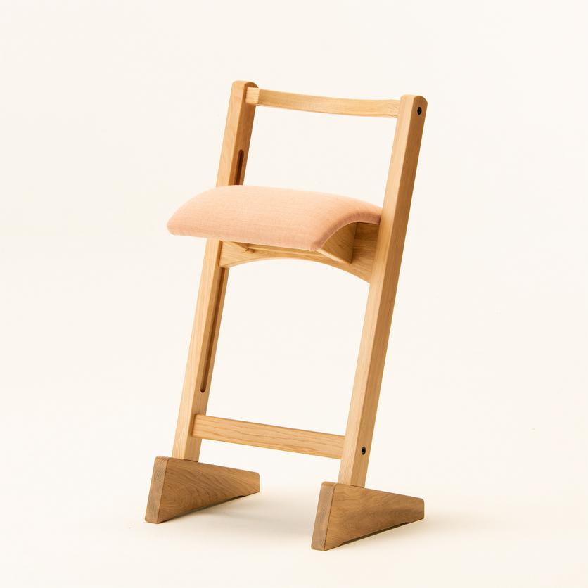 パロットチェア【ファブリックF2】座面の高さが調節可能 玄関・キッチン・ダイニング どこでも使えるコンパクトな万能チェア