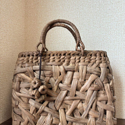 国産山葡萄 山葡萄かごバッグ 手作り 籠バッグ 乱れ編み 内布あり