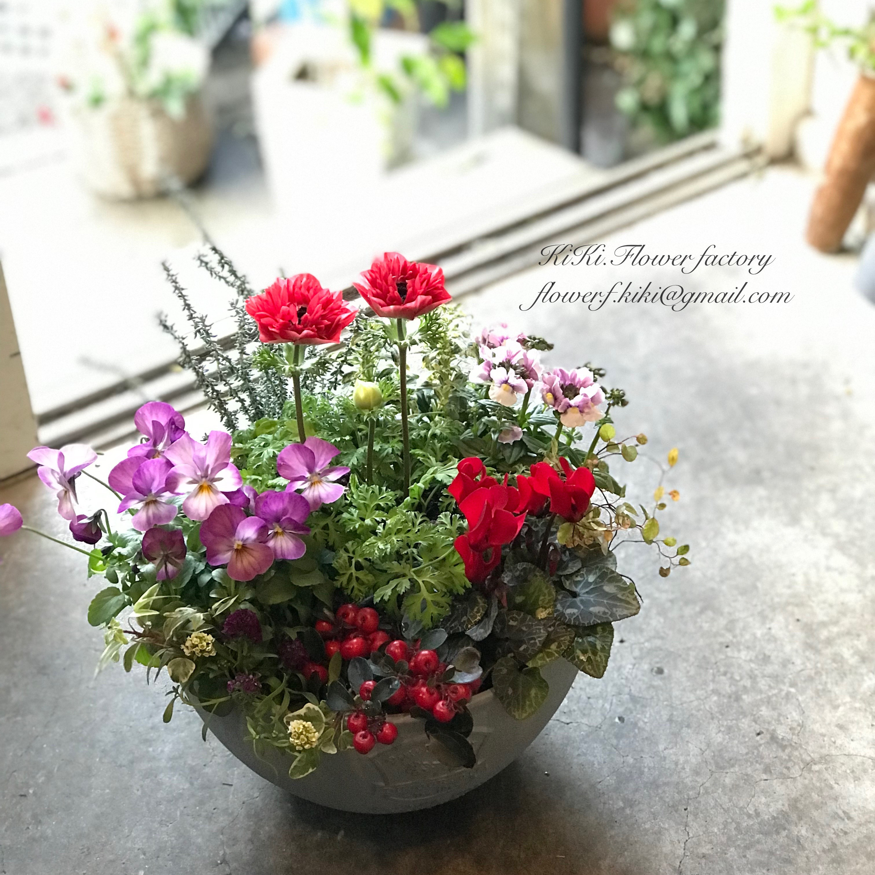 再…販‼︎季節の花の寄せ植え（お任せ） その他インテリア雑貨 KiKi