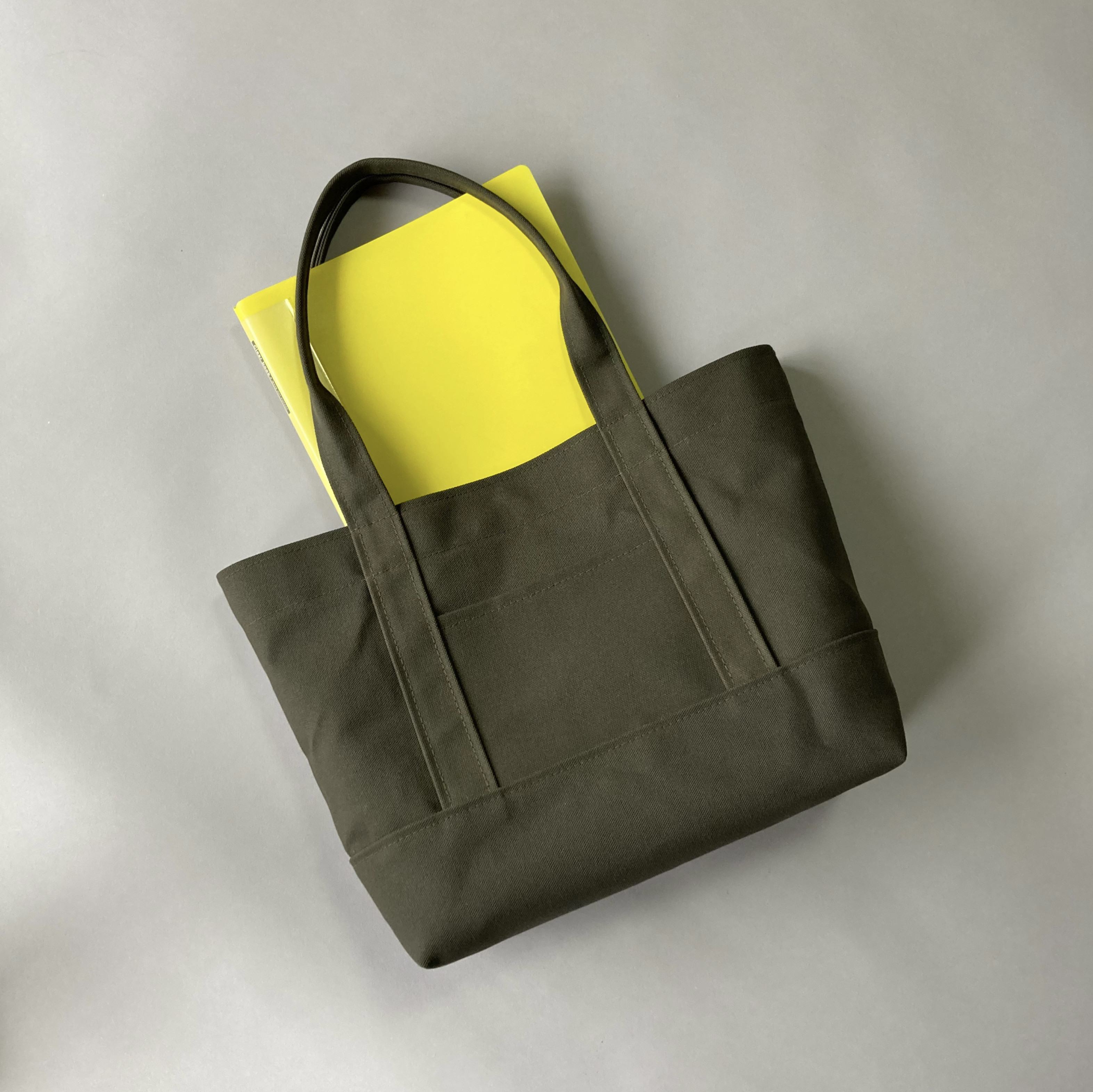 (L)肩がけできるかるいトートバッグ 「 ALL 」（ オールドカーキ ）