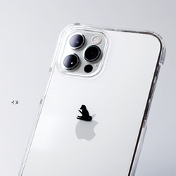りんごの上で読書するデザインiPhoneケース スマホケース iPhone16e〜 シンプル クリア ワンポイント 11枚目の画像