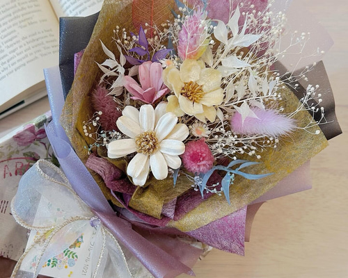 ドライフラワー プリザーブドフラワー 花束 スワッグ ブーケ