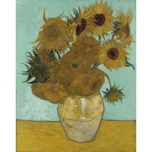 ゴッホ「ひまわり」の手刺繍ブローチ ブローチ TETTENETTE(矢田文子