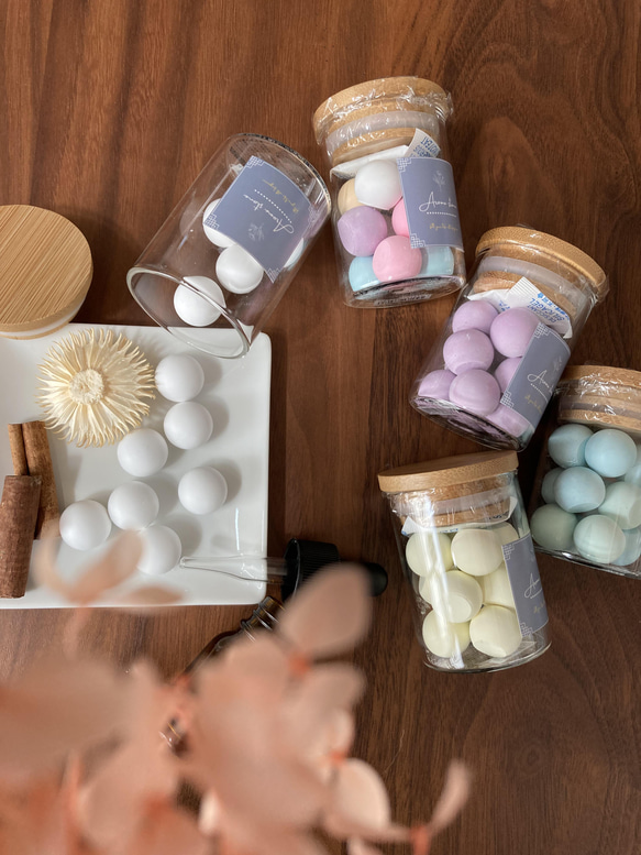 小瓶に詰めたアロマストーン ディフューザー 芳香浴 アロマテラピー