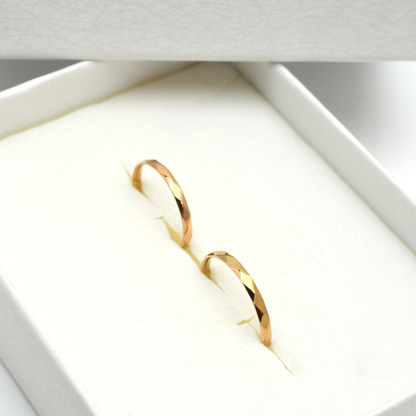 結婚指輪・ブライダルリング 2本ペア・刻印無料 肌に安心のサージカルステンレス 金属アレルギー対応 6枚目の画像