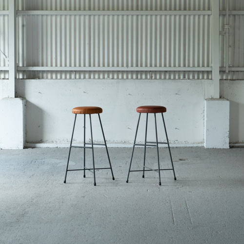 RE : Store Fixture UNITED ARROWS LTD. Woven Leather Stool A