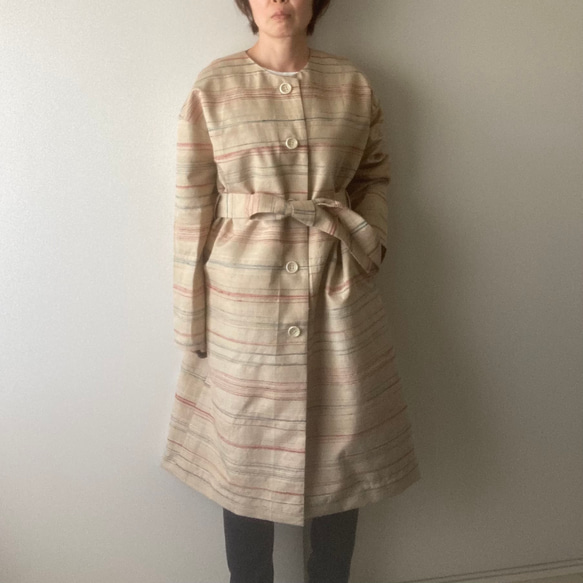 受注製作 着物リメイクコート 