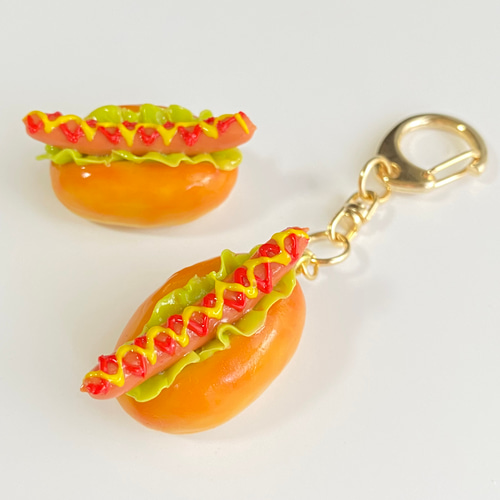 ♡ハワイアンハムステーキ♡　ぶた　チャーム　キーホルダー　フェイクフード ♡ハワイアンハムステーキ♡ぶたチャームキーホルダーフェイクフード