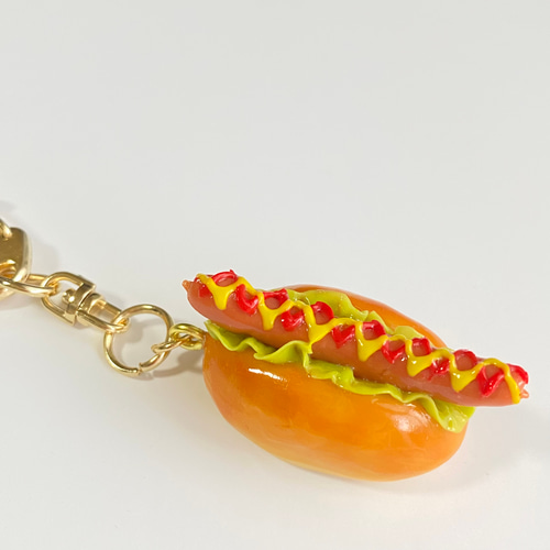 ♡ハワイアンハムステーキ♡　ぶた　チャーム　キーホルダー　フェイクフード ♡ハワイアンハムステーキ♡ ぶた チャーム キーホルダー フェイクフード