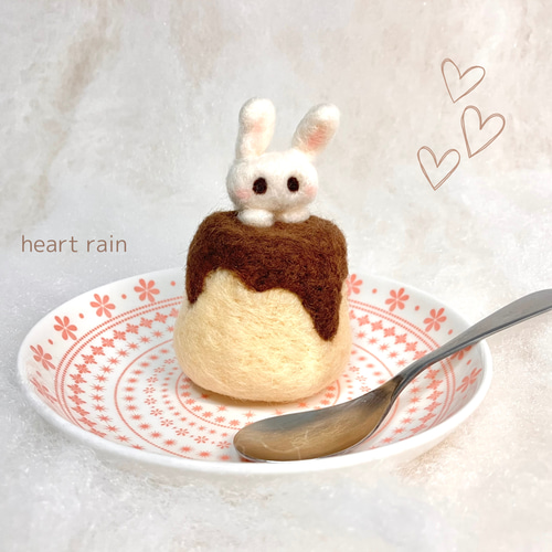 送料無料】ほっこりうさぎのマスコット（プリン） かわいい 羊毛