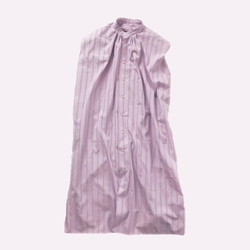 細めタックのオーバーサイズシャツワンピース(淡ピンクストライプ) 1枚目の画像