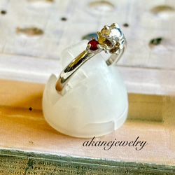 7月のカエル　ルビーと小さなカエルの指輪 9枚目の画像