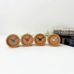 KATOMOKU Mini clock 丸 白 km-26WH 置時計 木製 インテリア 6枚目の画像