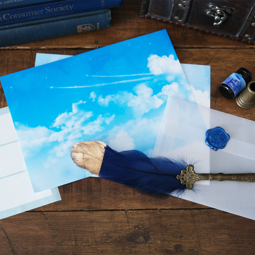 レターセット｜飛行機雲｜便箋・手紙・紙もの｜空・青空 レターセット