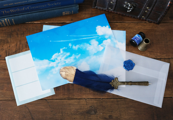 飛行機雲 レターセット 5枚目の画像