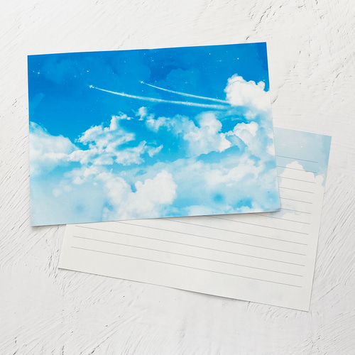 レターセット｜飛行機雲｜便箋・手紙・紙もの｜空・青空 レターセット