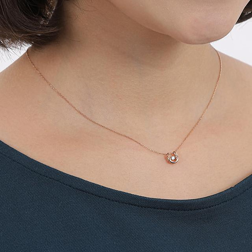 K10PGダイヤモンドダンシングストーンネックレス ネックレス