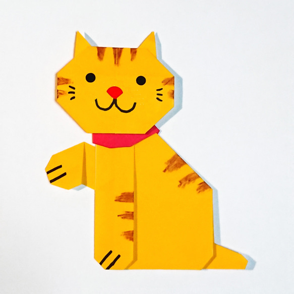 【折り紙】猫とクローバー(４組) 2枚目の画像