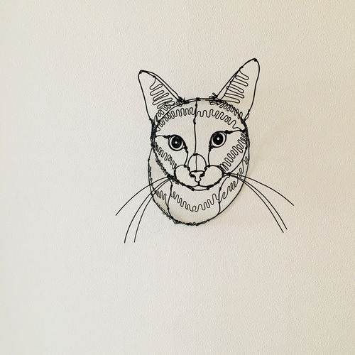 ワイヤーアート ワイヤークラフト 猫 ねこ ネコ【受注制作 ワイヤーアート ワイヤークラフト 猫 ねこ ネコ【受注制作