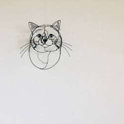 ワイヤーアート　ワイヤークラフト  猫　ねこ　ネコ【受注制作】 15枚目の画像