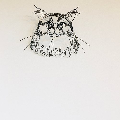 ワイヤーアート ワイヤークラフト 猫 ねこ ネコ【受注制作 ワイヤーアート ワイヤークラフト 猫 ねこ ネコ【受注制作