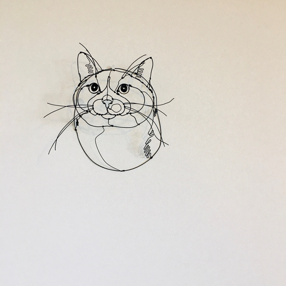 ワイヤーアート　ワイヤークラフト  猫　ねこ　ネコ【受注制作】 11枚目の画像