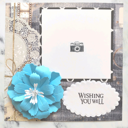 お見舞い用❤ましかくプリント貼るだけ❤フォトフレームカード