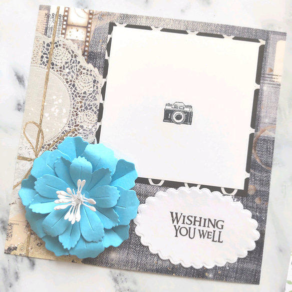 シェル フォトフレーム♡スクラップブッキング cd176efe0e63570fc748e2e10bd801