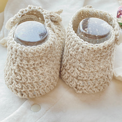 赤ちゃんへの贈り物・出産祝い　オーガニックコットン　ベビーシューズ・ベビー靴 5枚目の画像