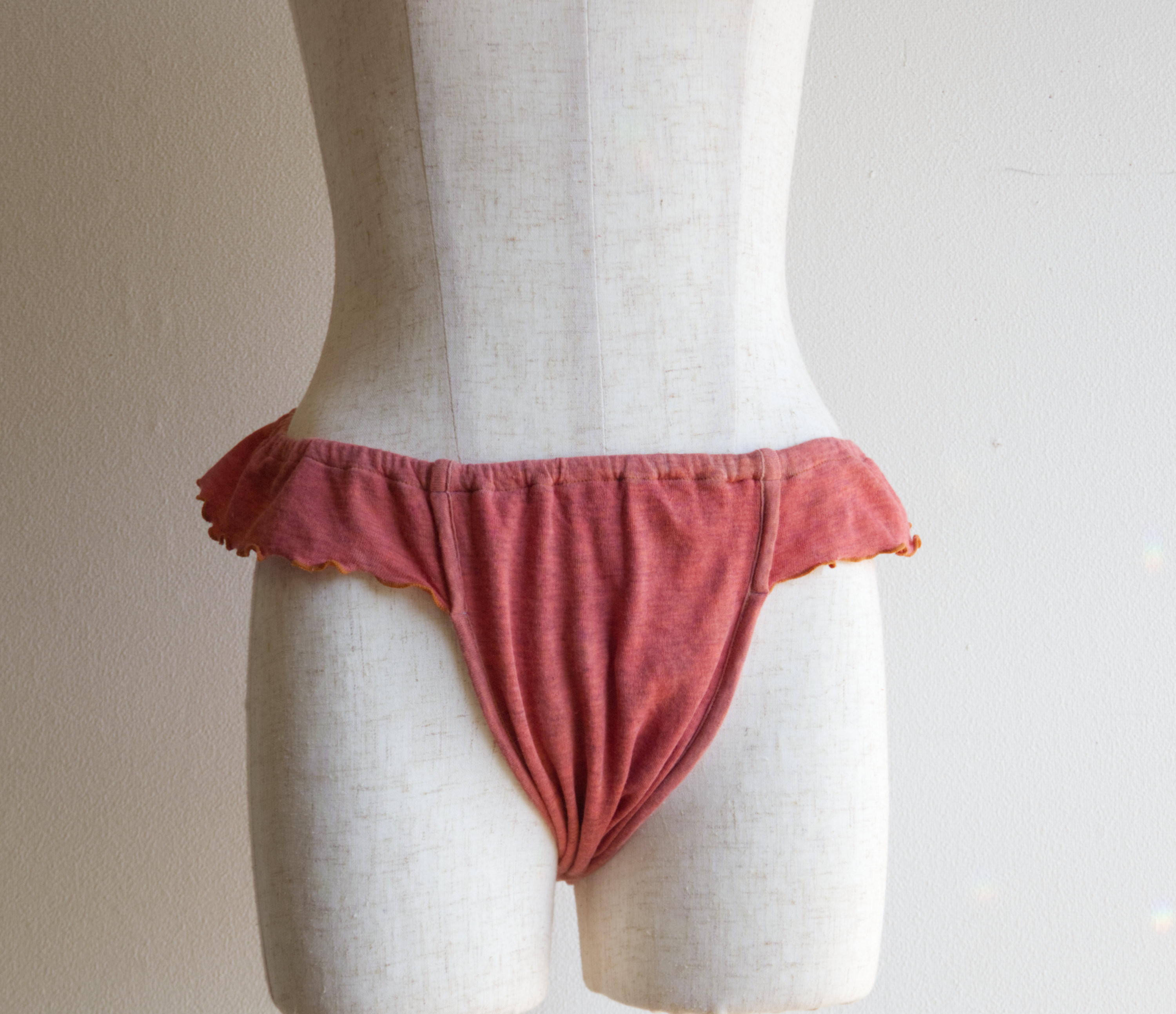 絹コットンふんどしぱんつ　満月染め★　　茜染め　　草木染め　　冷え取り　　温活