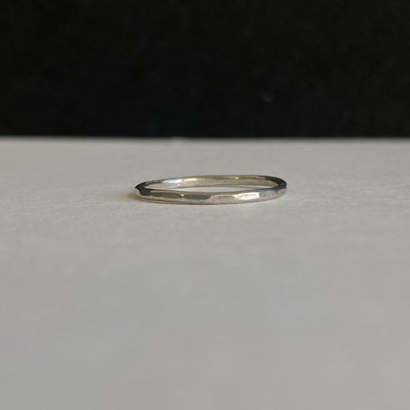 とっても華奢な槌目の指輪(真鍮/銀) 5枚目の画像