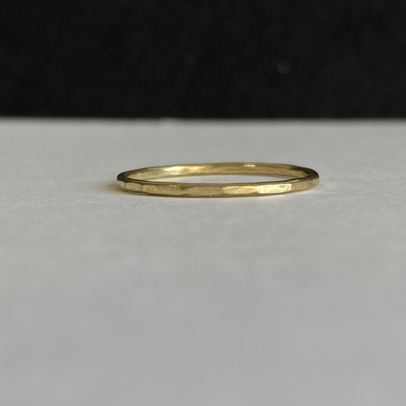 とっても華奢な槌目の指輪(真鍮/銀) 4枚目の画像
