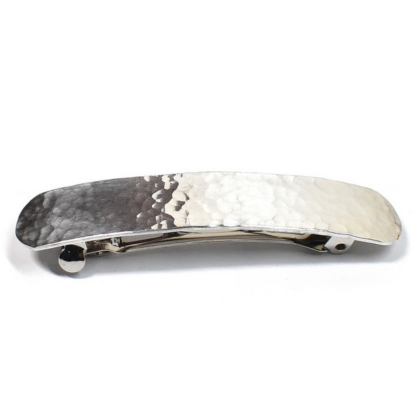 槌目模様 シルバー バレッタ Sサイズ