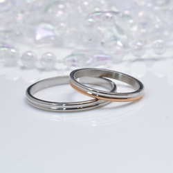 ふたりの記念日 ペアリング◆指輪2本セット 刻印10文字無料 イニシャル 名入れ 結婚指輪 ブライダル ウエディング 3枚目の画像