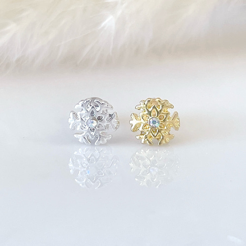 雪の結晶 SNOWボディピアス クリスマス 冬コーデ 14G 16G 18G 軟骨