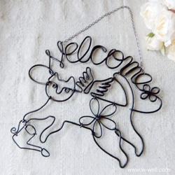 お花のWelcome ワイヤークラフト …♪ 表札・ネームプレート Hoko. 通販