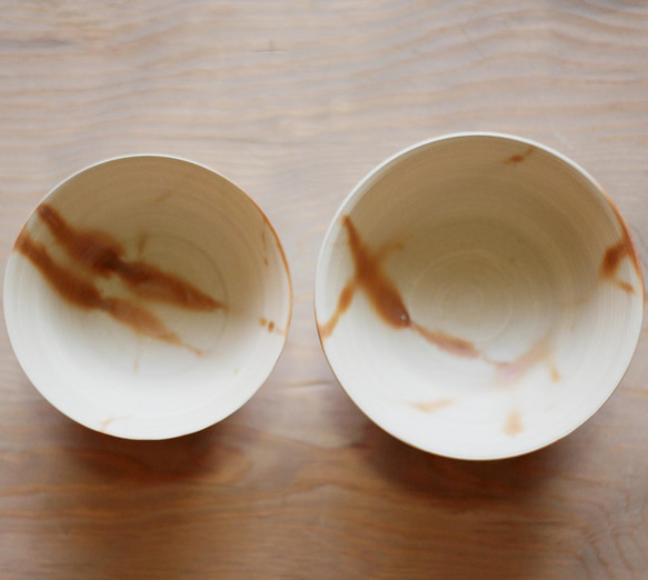 備前焼のご飯茶碗（明るめ、大きめ） 4枚目の画像