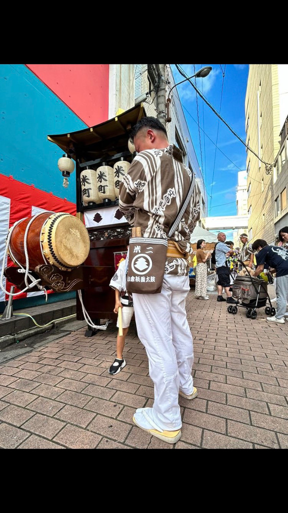 ★まつり袋大★祭り時に装備していただくサコッシュバッグ完全オーダーでカラー選択プリント自由！祭りグッズ！ 9枚目の画像