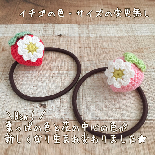 いちご☆あみぐるみヘアゴム New！／赤イチゴのあみぐるみヘアゴム / 一点売り | 動物＆果物