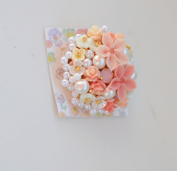 rui様専用カート　桜と薔薇のブローチ 2枚目の画像