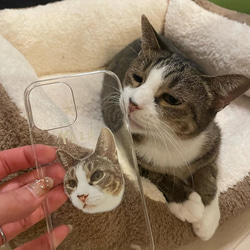 ペットのお写真で作るイラストおしゃれスマホケース│犬 猫 4枚目の画像