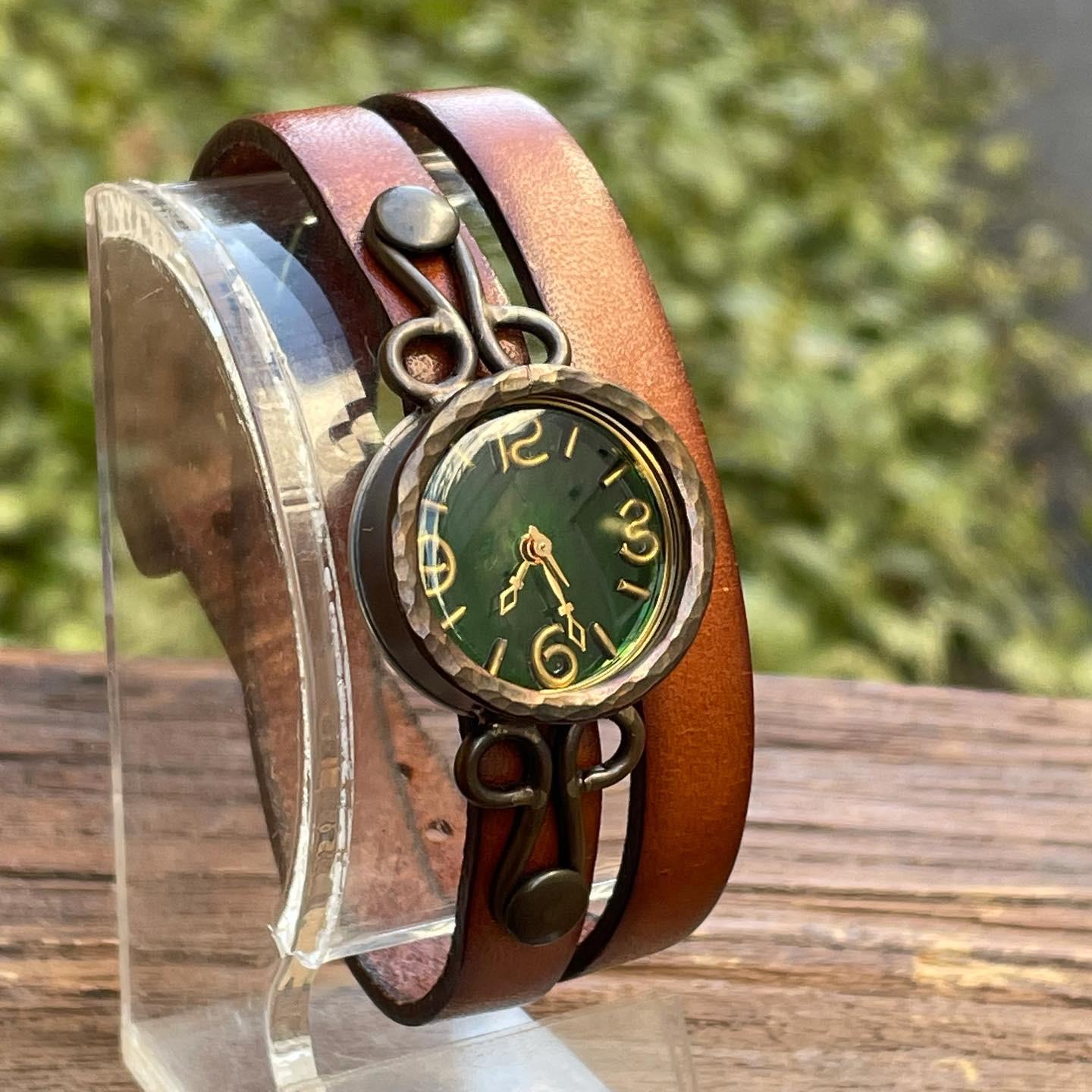 ◆真鍮製　クォーツ式手作り腕時計◆ SBQ-6004-CG 17,290円