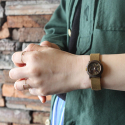◆真鍮製　クォーツ式手作り腕時計◆SBQ-6020 5枚目の画像