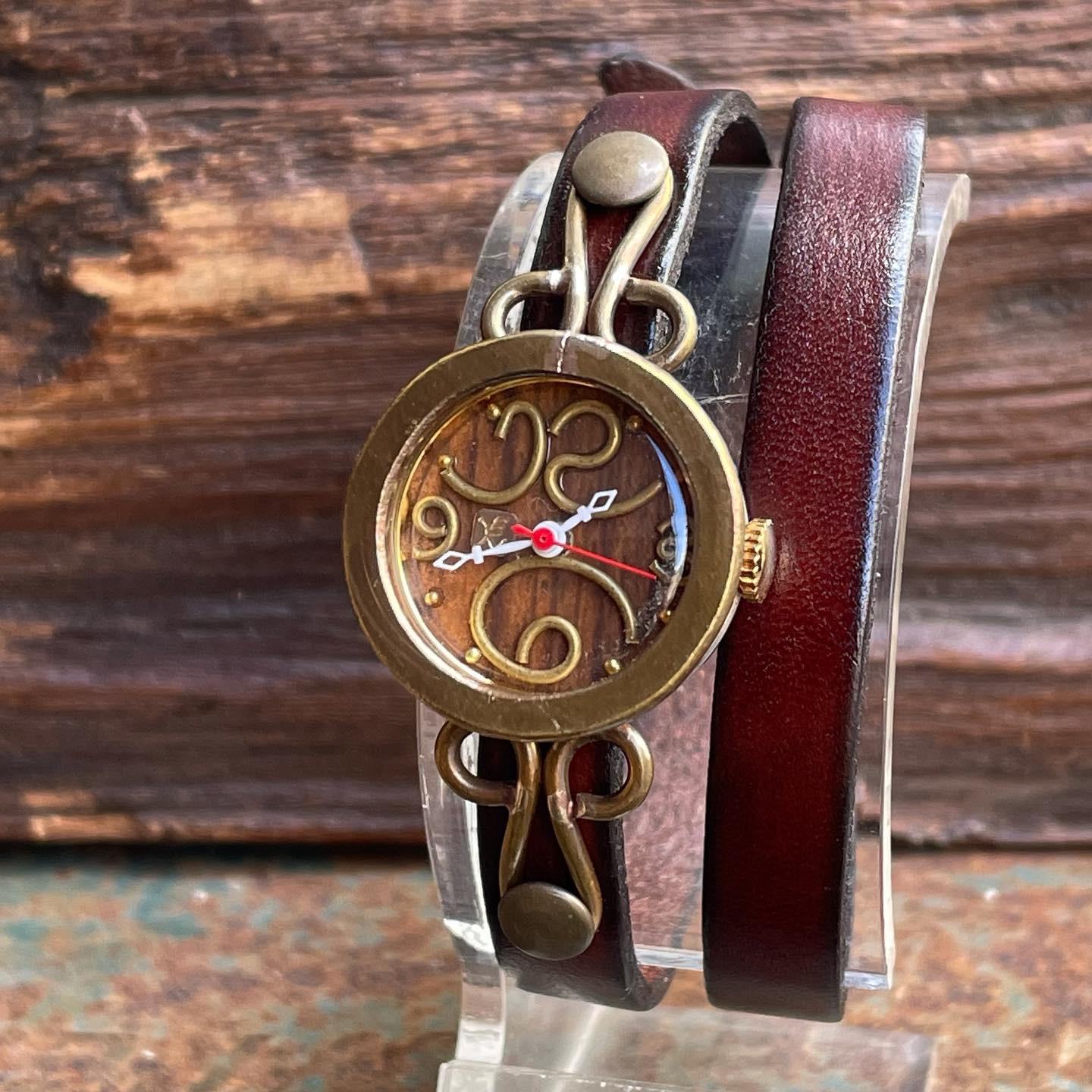 ◆真鍮製　クォーツ式手作り腕時計◆SBQ-6012