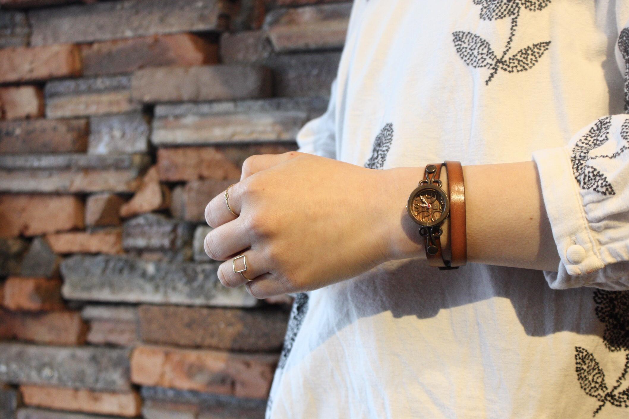 ◆真鍮製　クォーツ式手作り腕時計◆SBQ-6012