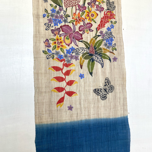 紅型タペストリー 南国の草花 タペストリー・壁掛け 紅型工房あさひや