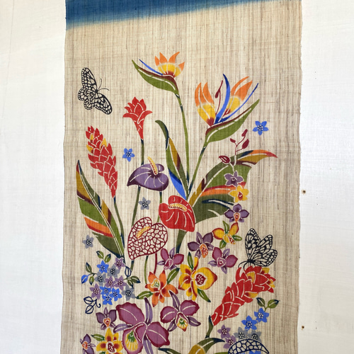 紅型タペストリー 南国の草花 タペストリー・壁掛け 紅型工房あさひや