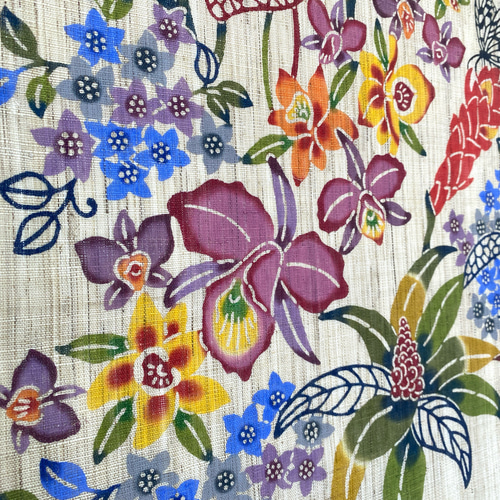 紅型タペストリー 南国の草花 タペストリー・壁掛け 紅型工房あさひや