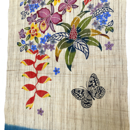 紅型タペストリー 南国の草花 タペストリー・壁掛け 紅型工房あさひや