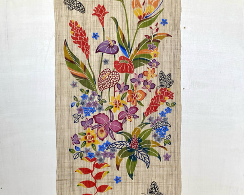 紅型タペストリー 南国の草花 タペストリー・壁掛け 紅型工房あさひや